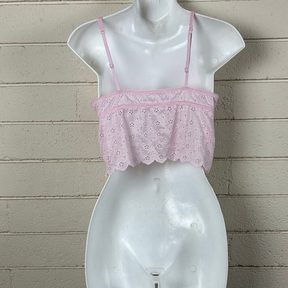 Cotton On Pink Lace Up Bralette Top size M - Picture 6 of 9